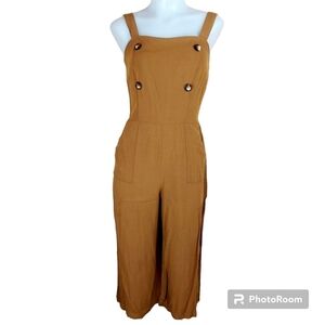 MONTEAU Los Angeles palazzo crop jumpsuit romper size Medium